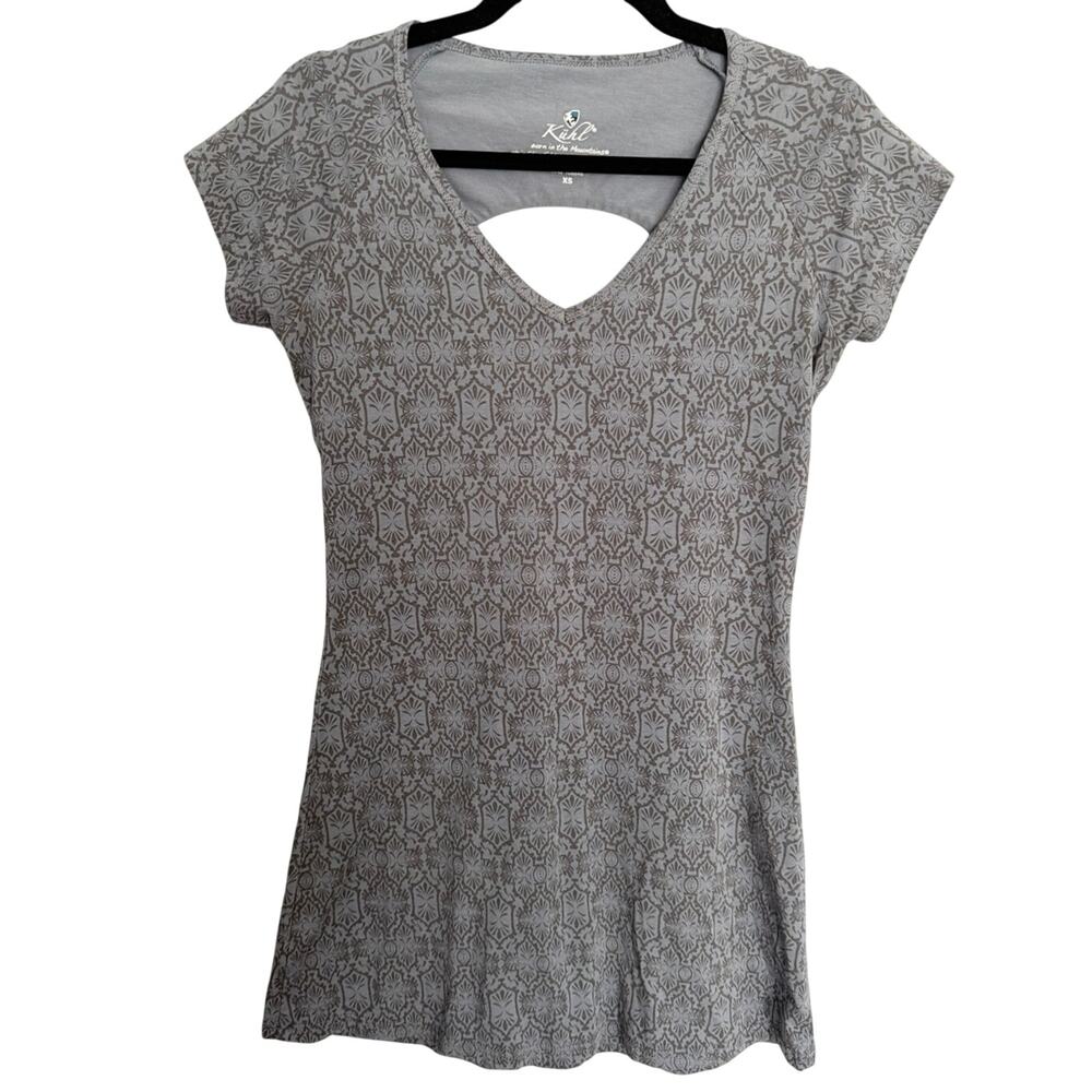 Kuhl, Size XS, Gray Damask Pullover Dress, Keyhole Back, Outdoor, Casual, GUC